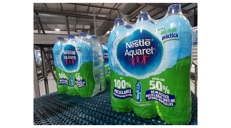 NESTLÉ AQUAREL lanza sus nuevas botellas 100% reciclables y con 50% de plástico ya reciclado