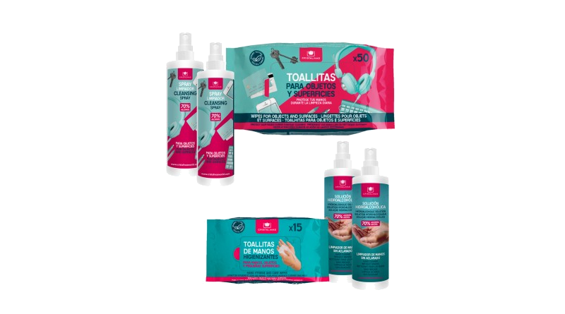 Cristalinas lanza una nueva gama de geles y soluciones hidroalcohólicas