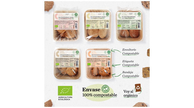 Las primeras galletas del mercado con envase 100% compostable