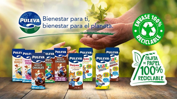 Puleva sustituye 180 millones de pajitas de plástico por pajitas de papel reciclable en toda su gama de 200 ml