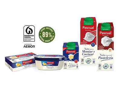Pascual da un gran paso en sostenibilidad con sus natas y mantequillas