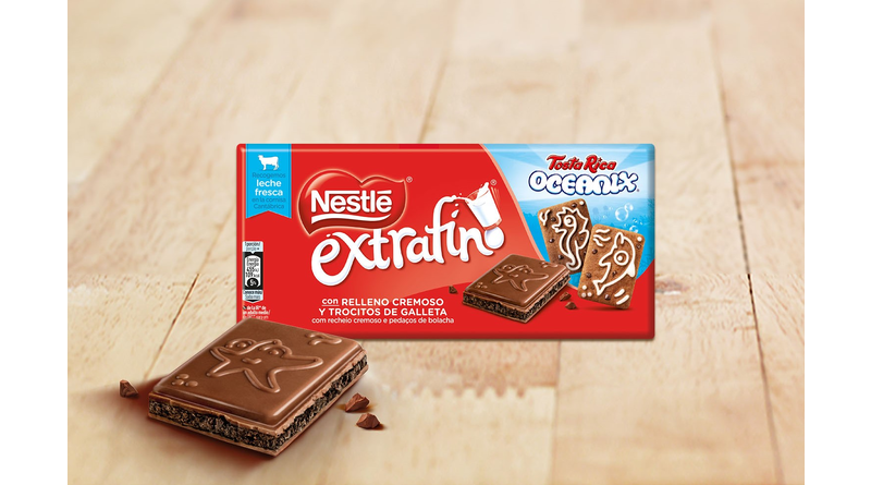Descubre el nuevo Nestlé Extrafino relleno de galleta Tosta Rica Oceanix