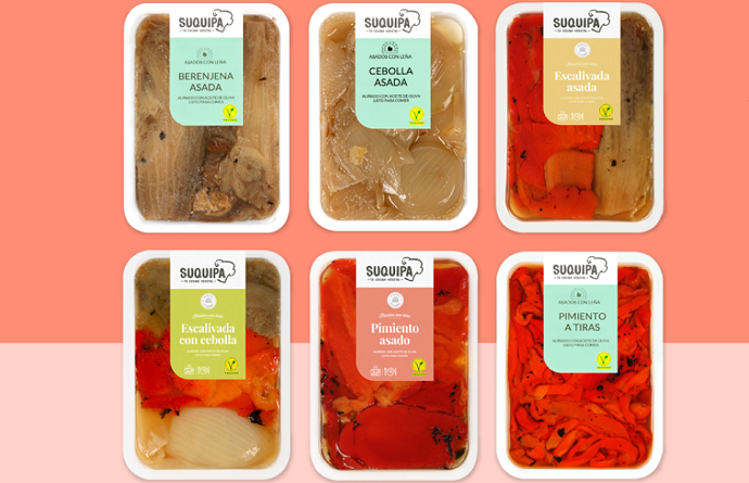 Vegetales asados con leña de encina de Suquipa