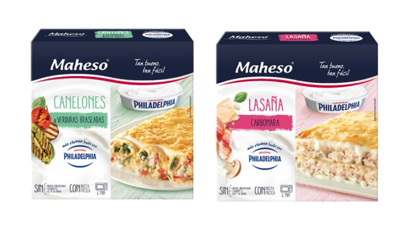 Maheso lanza una nueva gama de pasta con Philadelphia