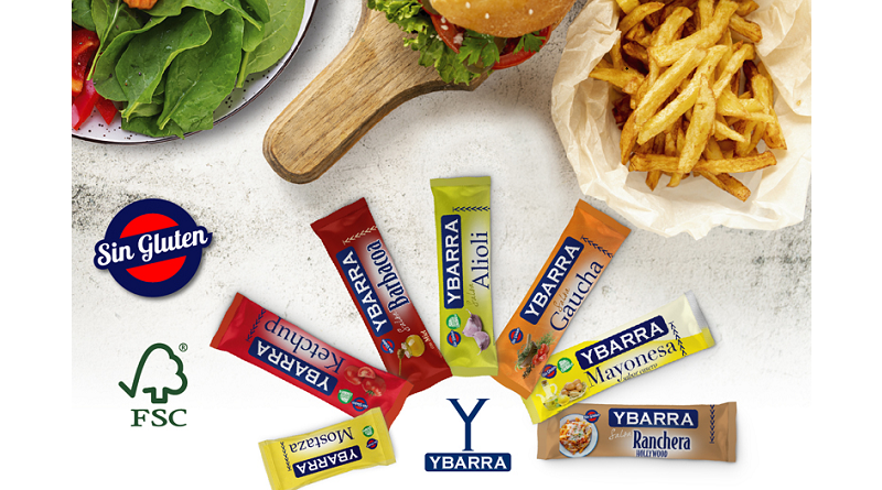 Ybarra lanza la monodosis de papel para sus mayonesas y salsas