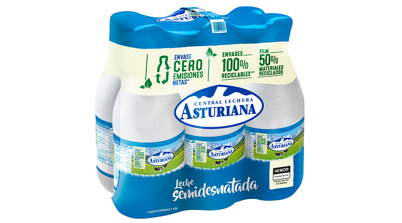 Central Lechera Asturiana lanza la primera botella cero emisiones netas