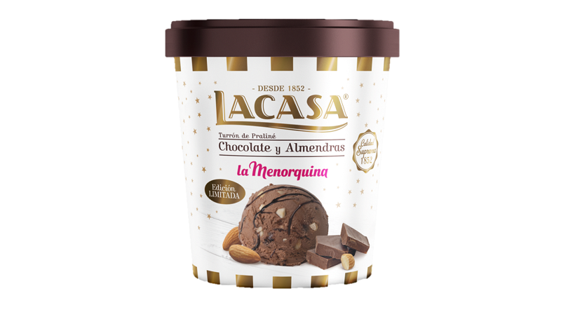 La Menorquina y Chocolates Lacasa lanzan un helado de turrón