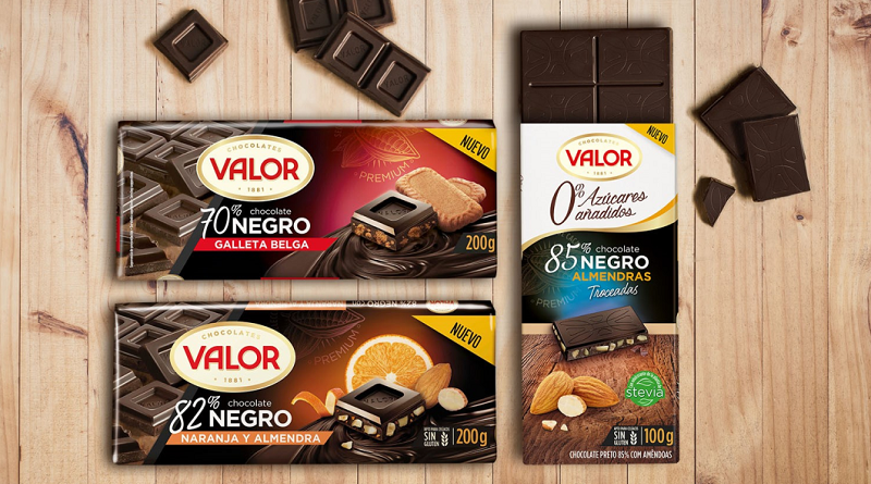 Chocolates Valor amplía sus tabletas de altos porcentajes de cacao