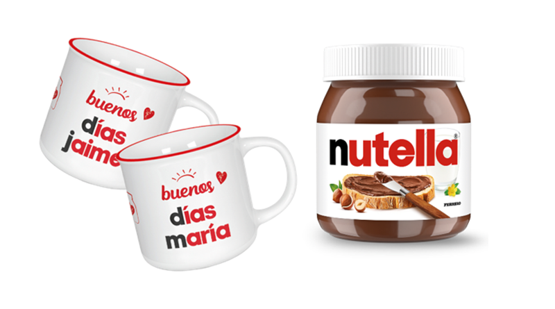 Nutella® regala tazas personalizadas