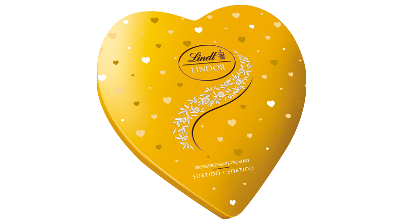 Enamórate con la nueva lata dorada en forma de corazón de LINDOR 