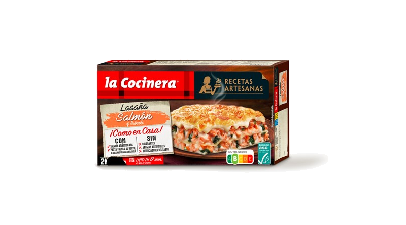 La Cocinera presenta su nueva lasaña de salmón y brócoli