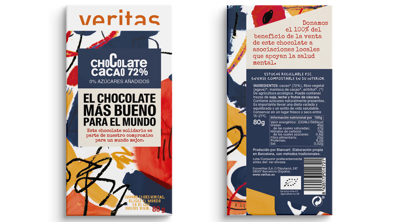 Veritas lanza un nuevo producto solidario: Chocolate por la salud mental