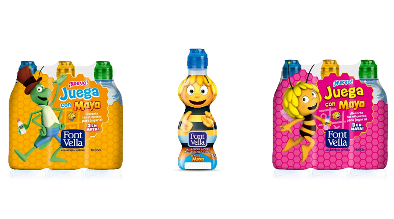 Font Vella lanza una colección de botellas con La Abeja Maya