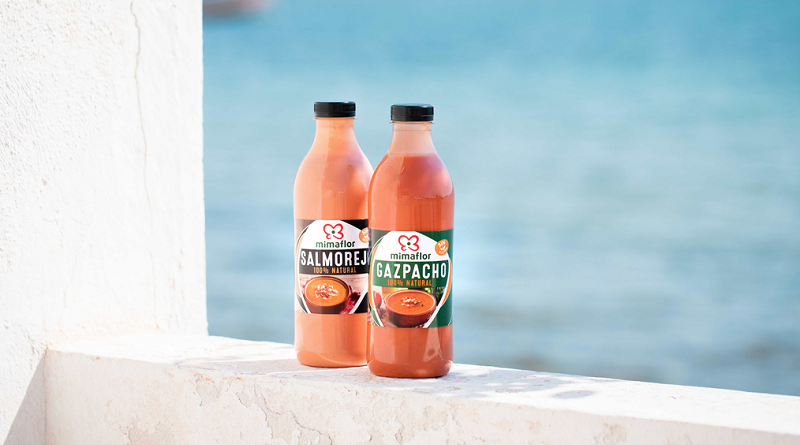 Gazpacho y salmorejo Mimaflor, con una nueva y mejorada receta tradicional andaluza