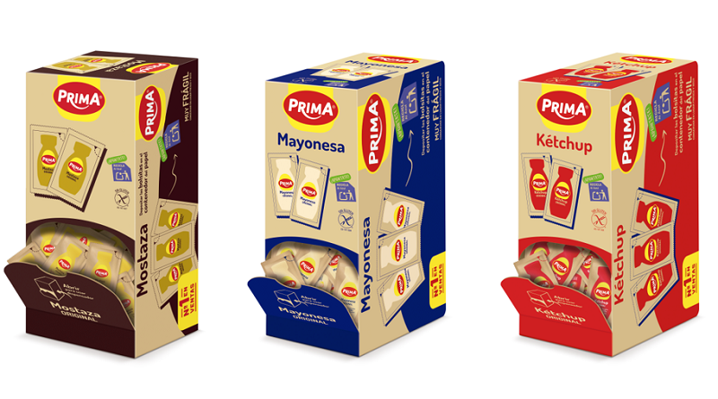 Prima lanza nuevas bolsitas de papel reciclable para sus salsas