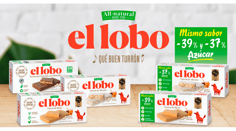 El Lobo crea la primera receta del mercado con un 39% menos de azúcar, respetando el sabor del turrón tradicional