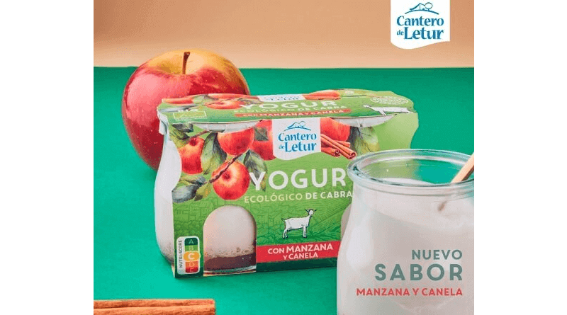 Cantero de Letur lanza un nuevo sabor de manzana y canela en sus yogures ecológicos de cabra