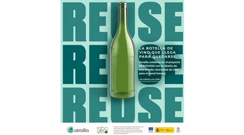 Verallia desarrolla una botella de vidrio reutilizable para HORECA