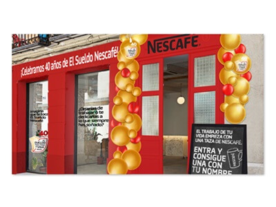 Nescafé celebra el 40 Aniversario de El Sueldo para toda la vida con una pop-up efímera el 1 y 2 de marzo en Madrid