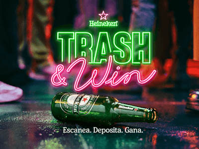 Heineken® fomenta el reciclaje de botellas y latas con la aplicación  “Trash&Win”