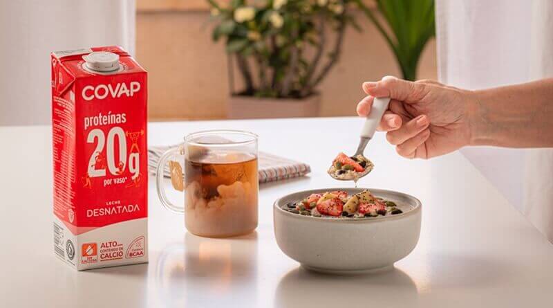 Lácteos Covap lanza una nueva leche con 20 gramos de proteínas por vaso