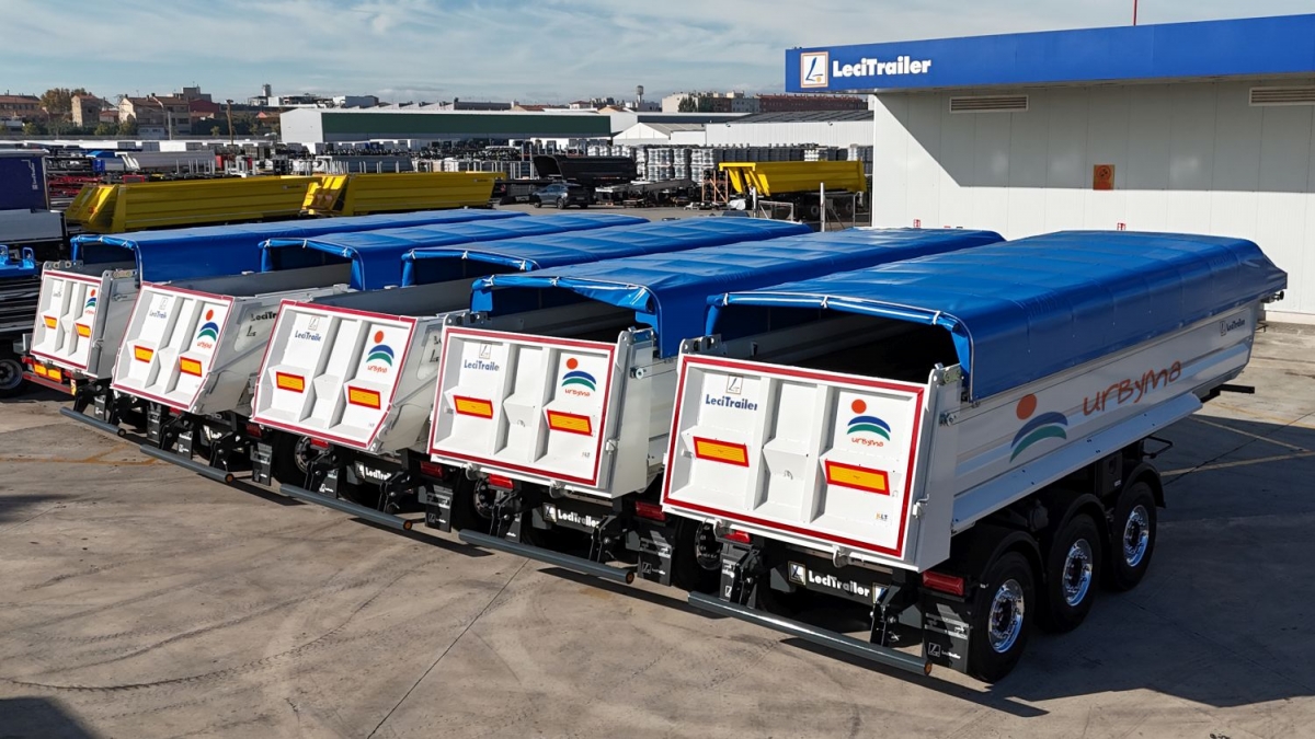 Urbyma refuerza su flota con ocho semirremolques basculantes Lecitrailer