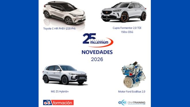 Grup Eina impartirá tres formaciones electromecánicas y otra mecánica como parte de su programa Millenium para 2026