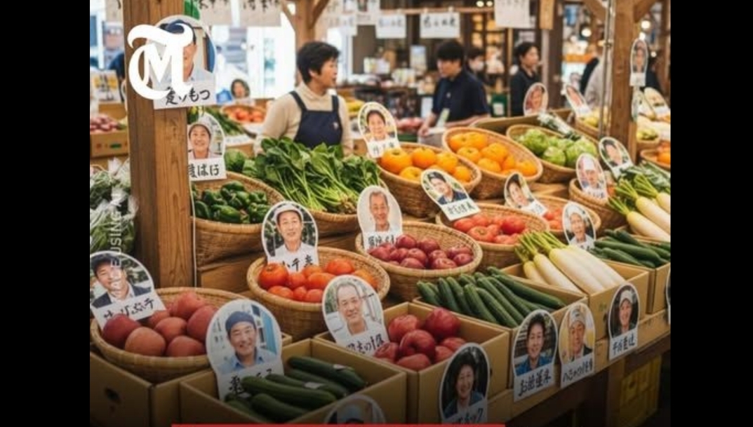 Japón ensalza a los agricultores: algunos supermercados incluyen sus fotos en frutas y verduras