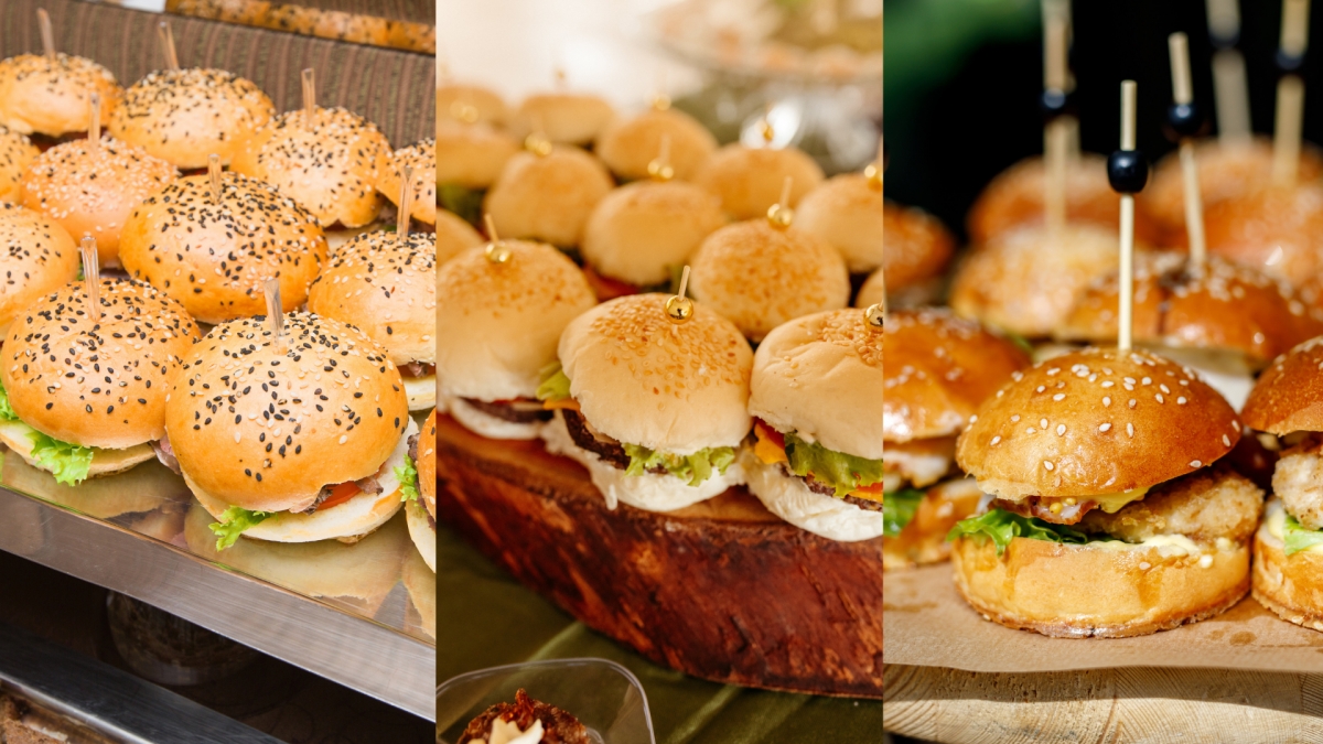 Hamburguesas en catering.