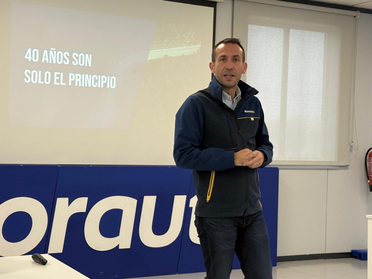 El directivo de Norauto, durante un encuentro con la prensa de posventa.
