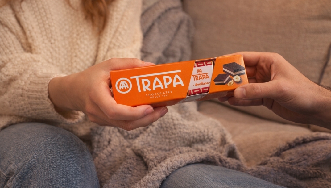 Trapa lanza un nuevo estuche de cuatro bombones Cortados Avellana