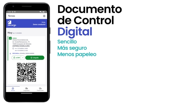 OkCargo permite la digitalización del documento de control del transporte, obligatorio en octubre, de forma gratuita