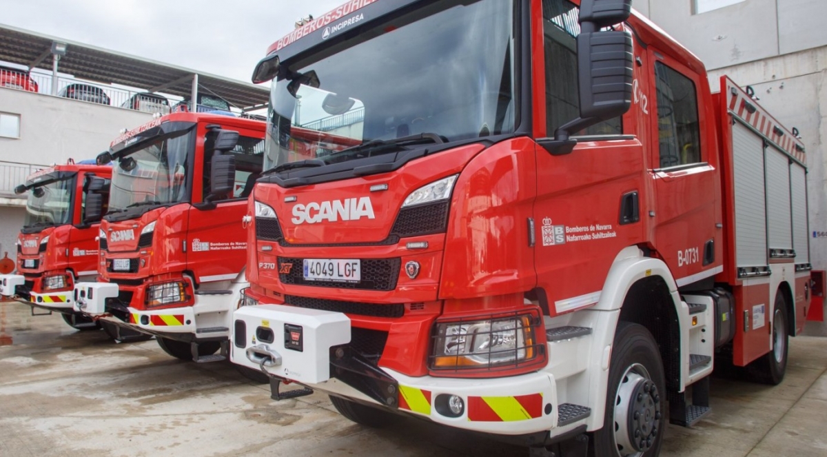 Dos intoxicados por la humareda provocada por el incendio de un taller en la localidad navarra de Estella 