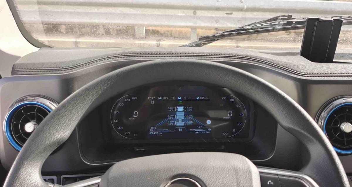 Las presiones de los neumáticos se expresan en bares y las del circuito neumático en décimas de MPs.