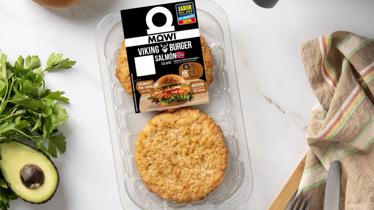 Mowi presenta su hamburguesa de salmón 100% noruego, la Viking Burger