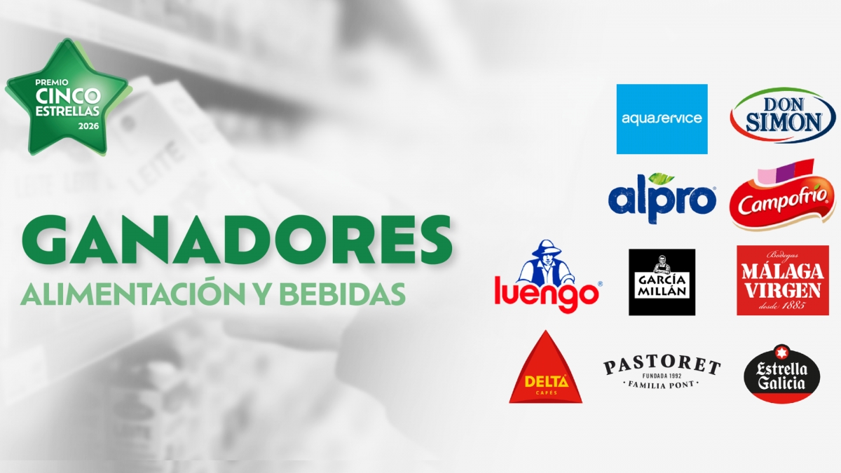 Los Premios Cinco Estrellas reconocen a 10 marcas de Alimentación y Bebidas como mejor valoradas por los consumidores