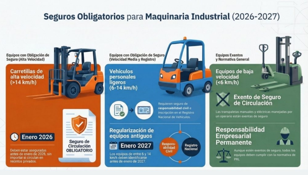 Seguros obligatorios para maquinaria industrial.