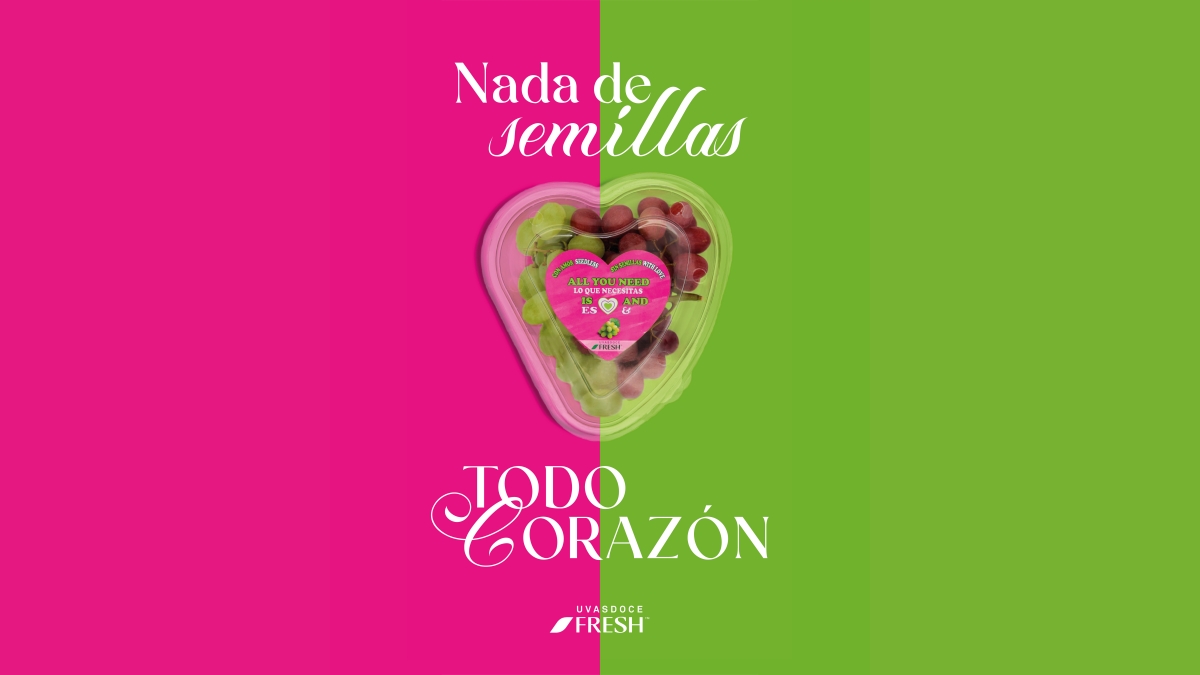 UvasdoceFresh saca al mercado uvas para San Valentín,  Corazón de Uvas Sin Semillas