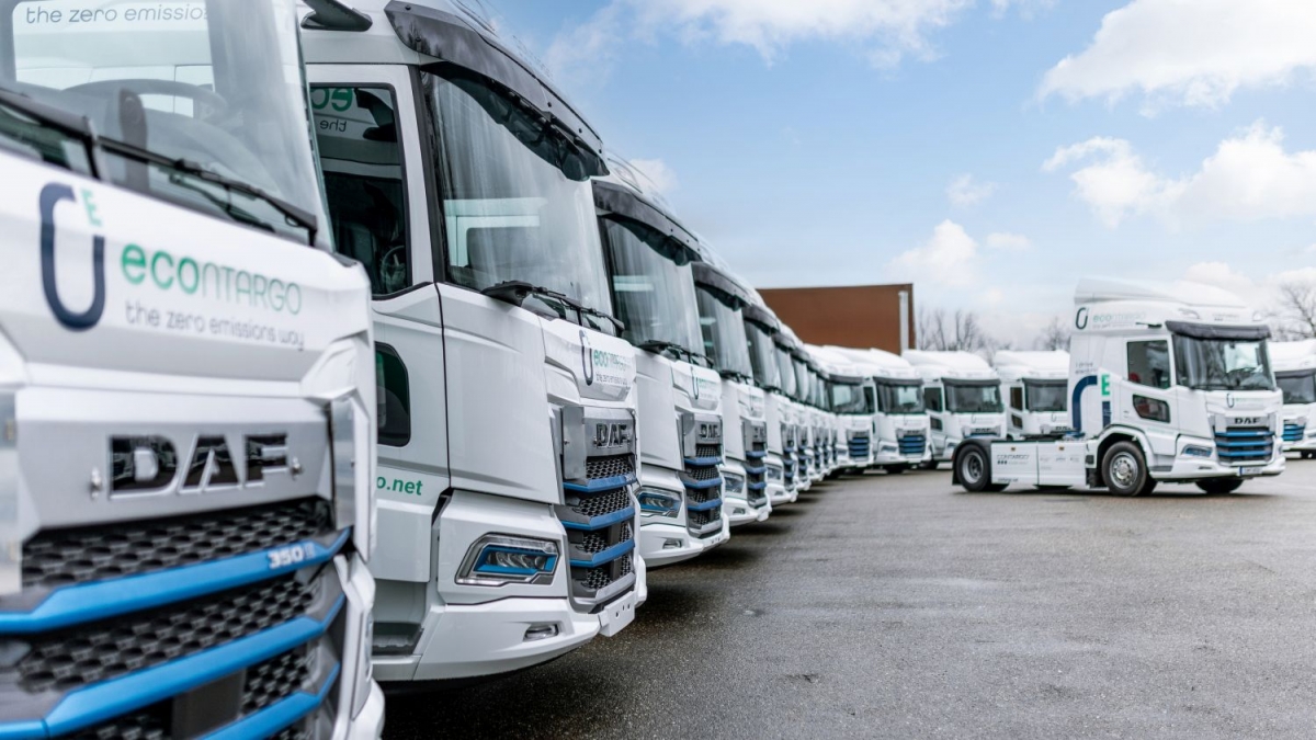 Contargo incorpora 33 camiones eléctricos DAF XD a su flota de transporte de contenedores