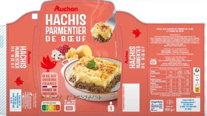 El desglose de ingredientes en el frontal del envase revela el origen de la MDD actual, eliminando la ambigüedad tradicional.