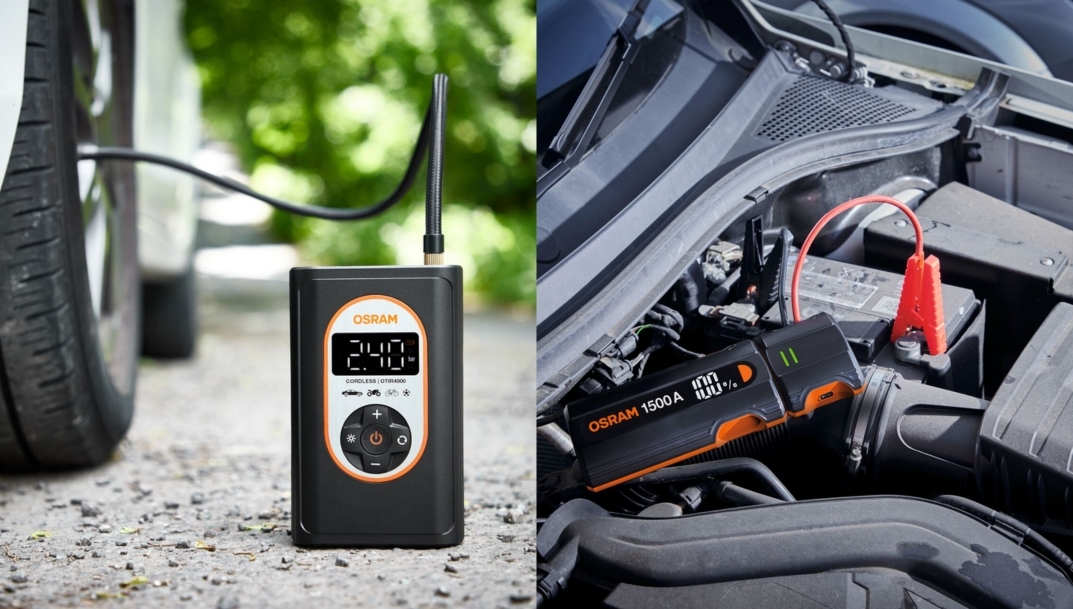 Osram presenta su gama Cuidado y Equipo para Automóviles con el foco en la batería y los neumáticos