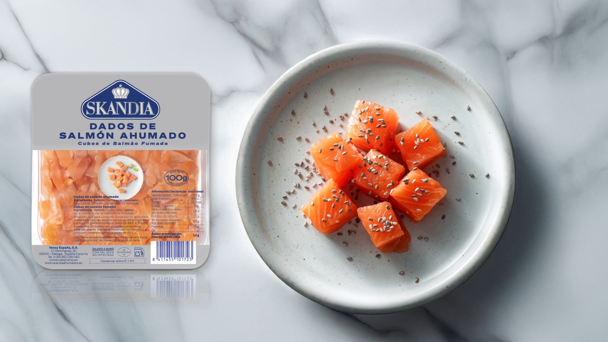 Nuevos dados de salmón de SKANDIA.