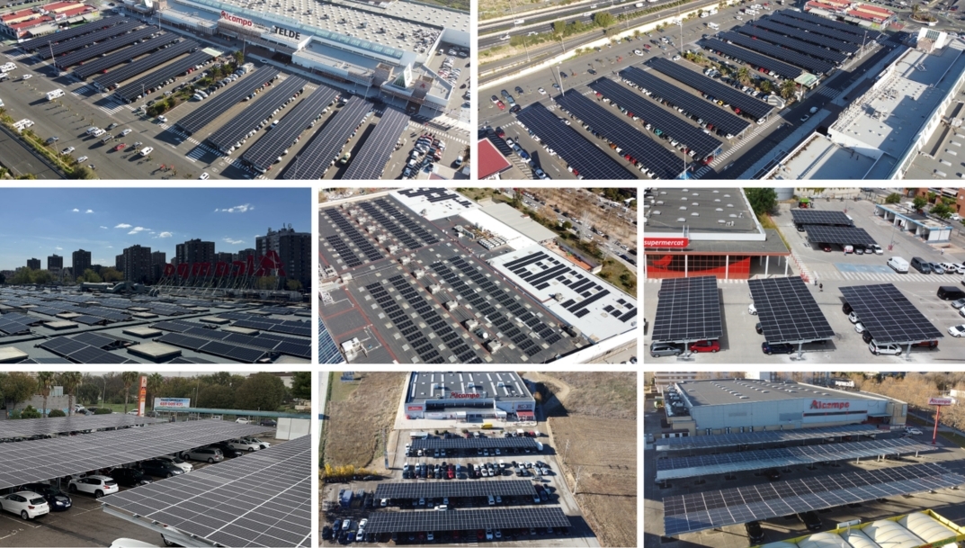 Alcampo incorporó siete instalaciones fotovoltaicas en sus centros durante 2025