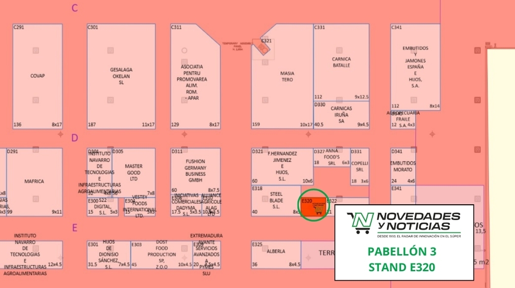 Pabellón 3. Pasillo E. Stand E320