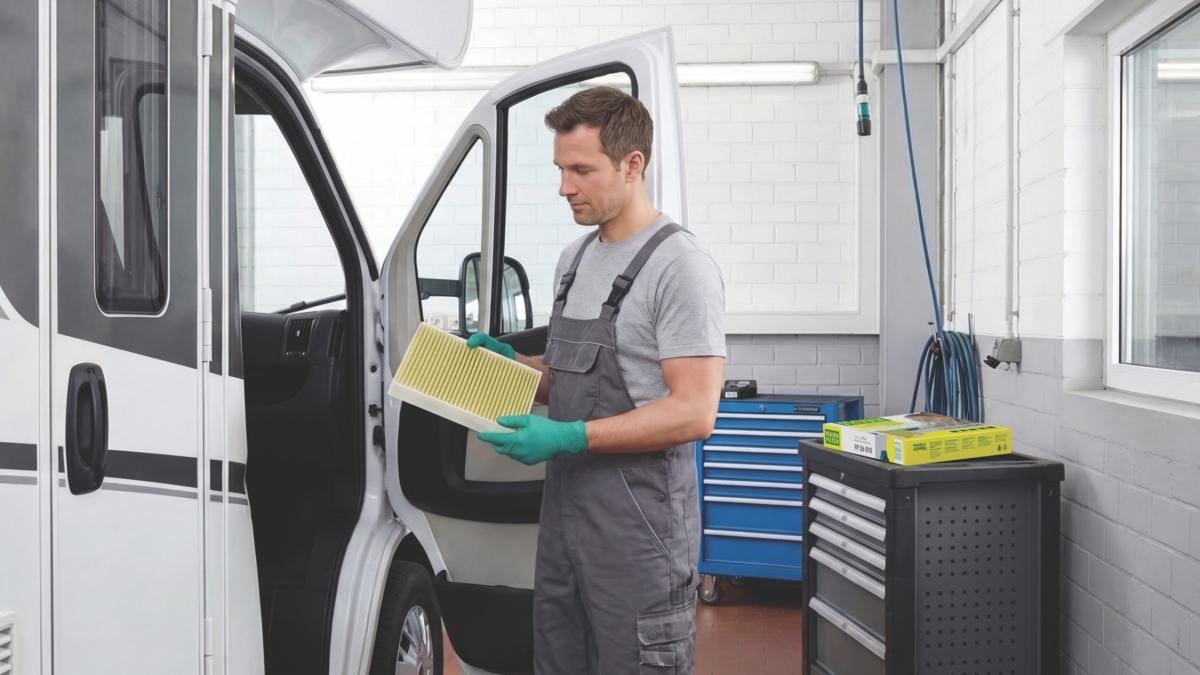 El cambio del filtro de habitáculo en autocaravanas, una oportunidad de negocio para el taller en primavera