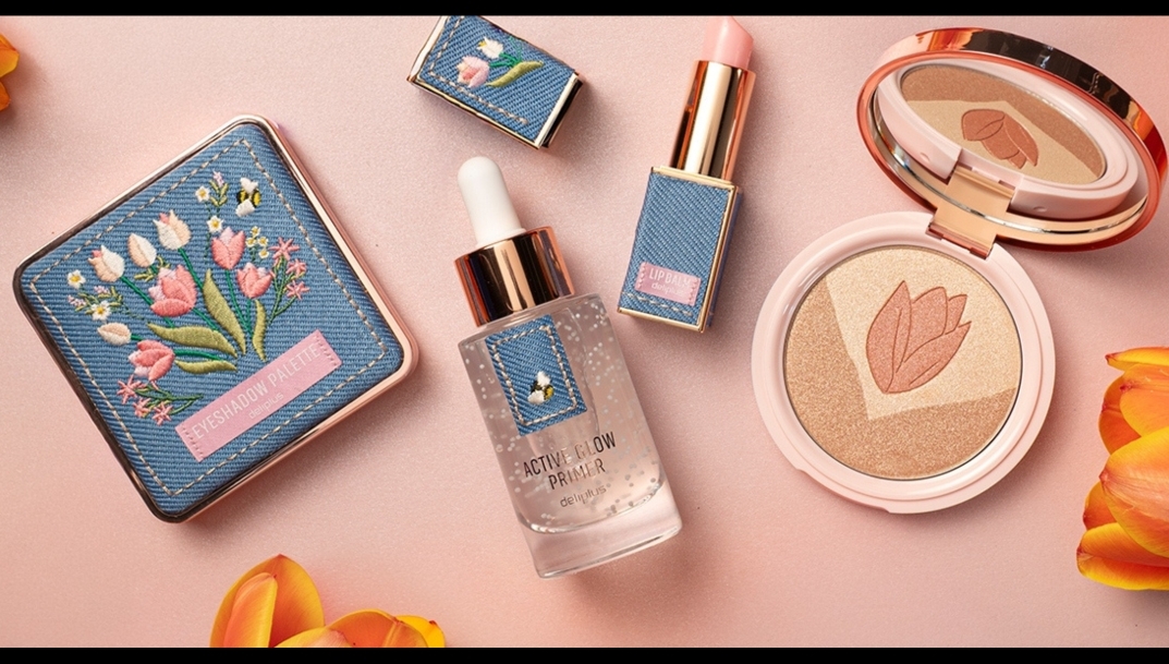 Colección de maquillaje Denim Blossom de Mercadona.