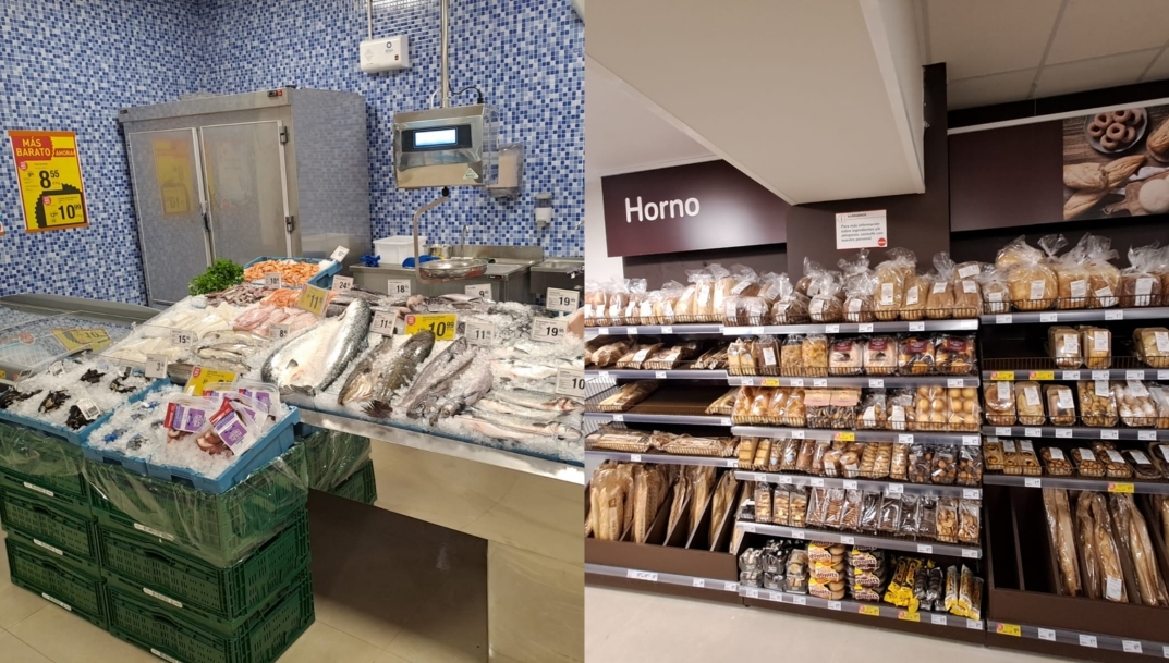 Pescadería y sección de horno del nuevo Charter de Villamayor de Santiago.