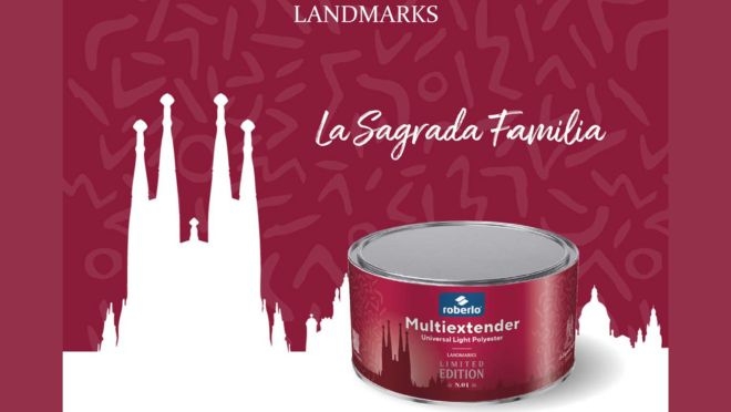 Roberlo presenta Landmarks: una colección de ediciones limitadas de su masilla Multiextender, que se estrena con la Sagrada Familia