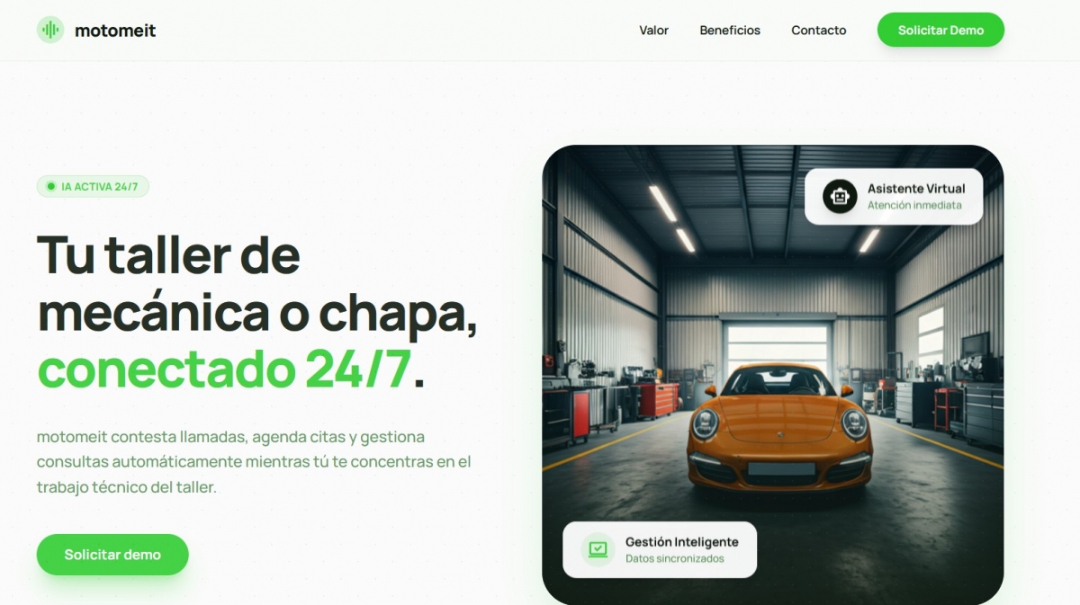 Motomeit, un agente de voz que responde las llamadas que los talleres no pueden contestar