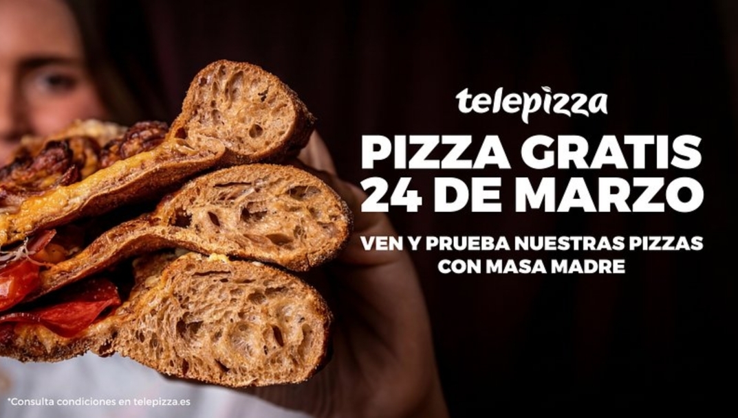 Telepizza regala 100.000 porciones para celebrar la llegada de su nuevas pizzas con masa madre
